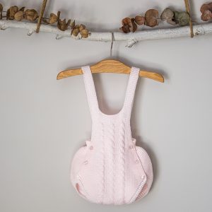 Peto de punto rosa bebe