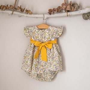 Vestido estampado liberty con lazo